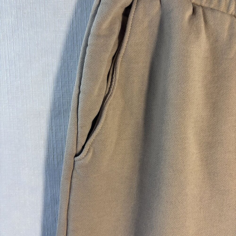 Beige & White Tie-Dye Joggers With Drawstring Waist Elastic Cuffs & Pockets - Picture 5 of 8